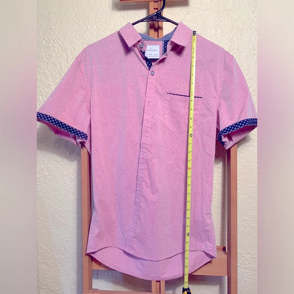 Craft+Flow pink button down tee - Picture 2 of 4